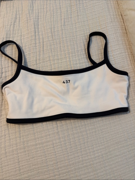 437 Other - White and Black Contrast Crop Bralette